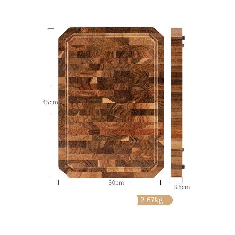 walnut model of acacia wood cutting board with dimensions