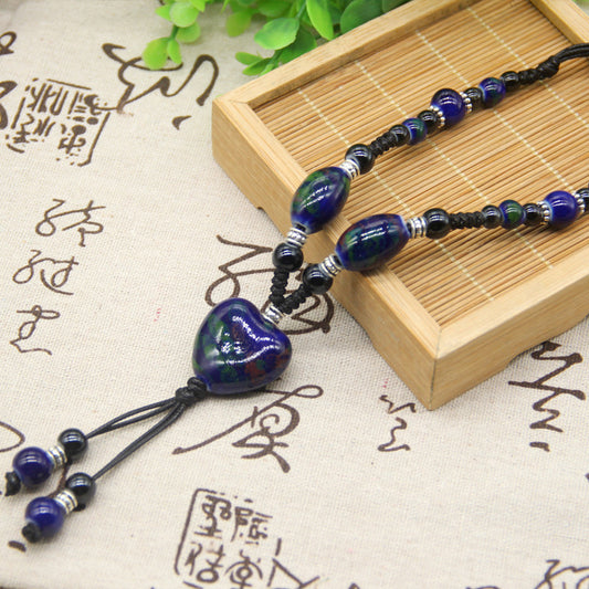 blue-handmade-heartfelt-ceramin-necklace-chain