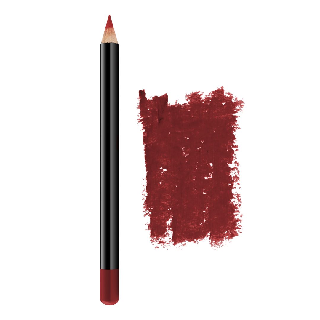 A single lip pencil made with Canadian ingredients displayed on a white surface