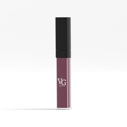 VG vegan cruelty-free liquid lipstick in a bold purple hue