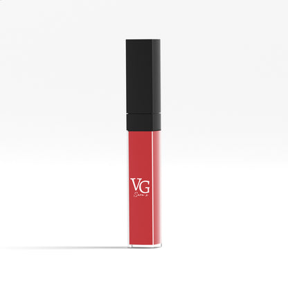 Sustainable VG-branded liquid lipstick in classic red