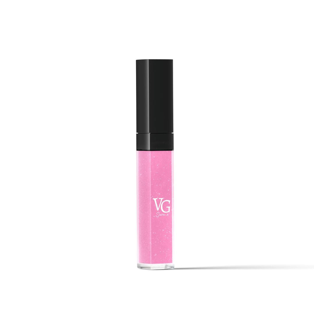 Cruelty-free vegan lip gloss in a soft pink shade