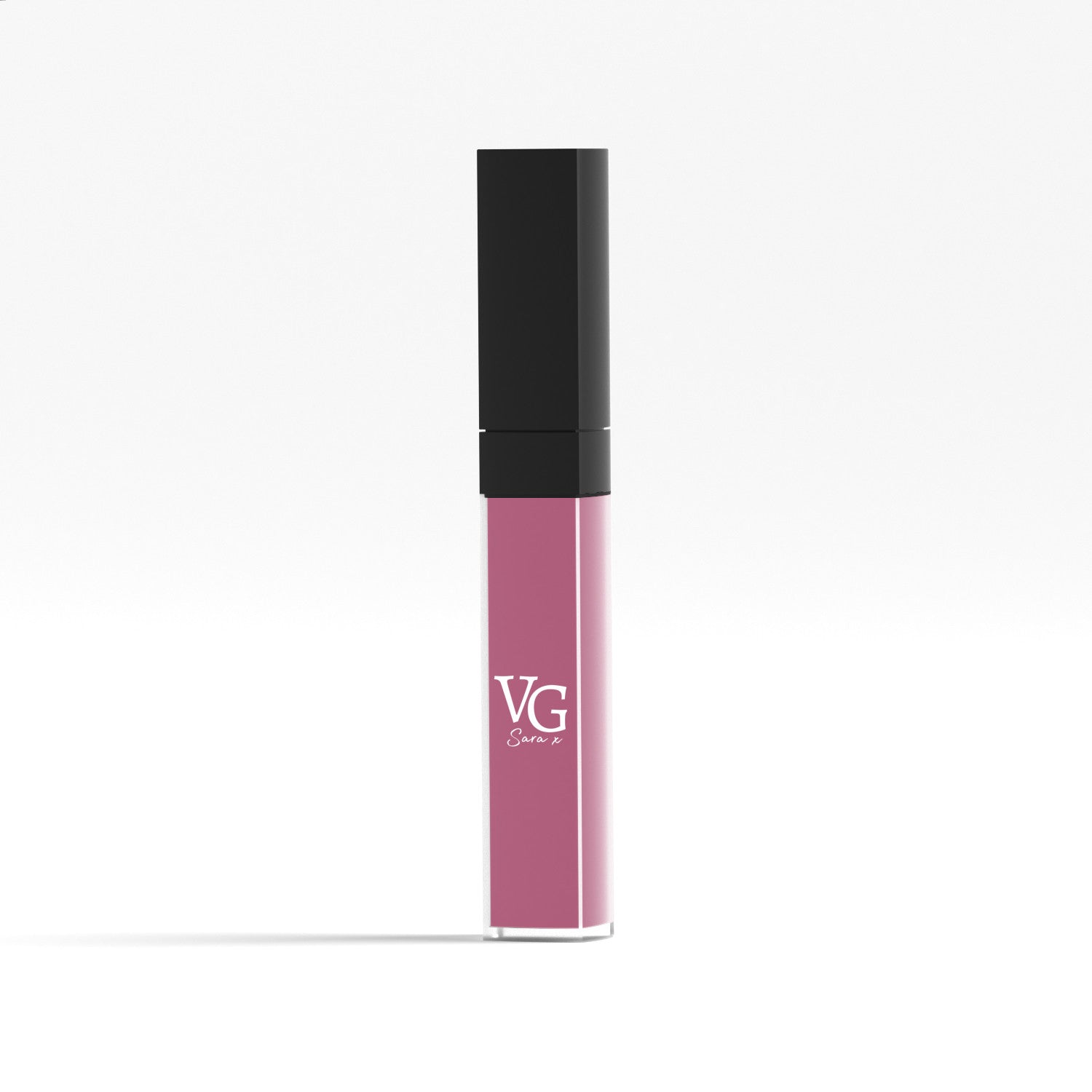 Pink vegan liquid lipstick with VG branding