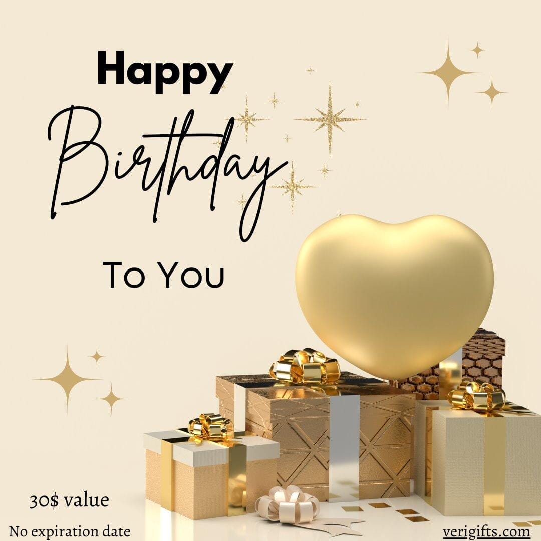Verigifts Birthday Gift Card suitable for friends