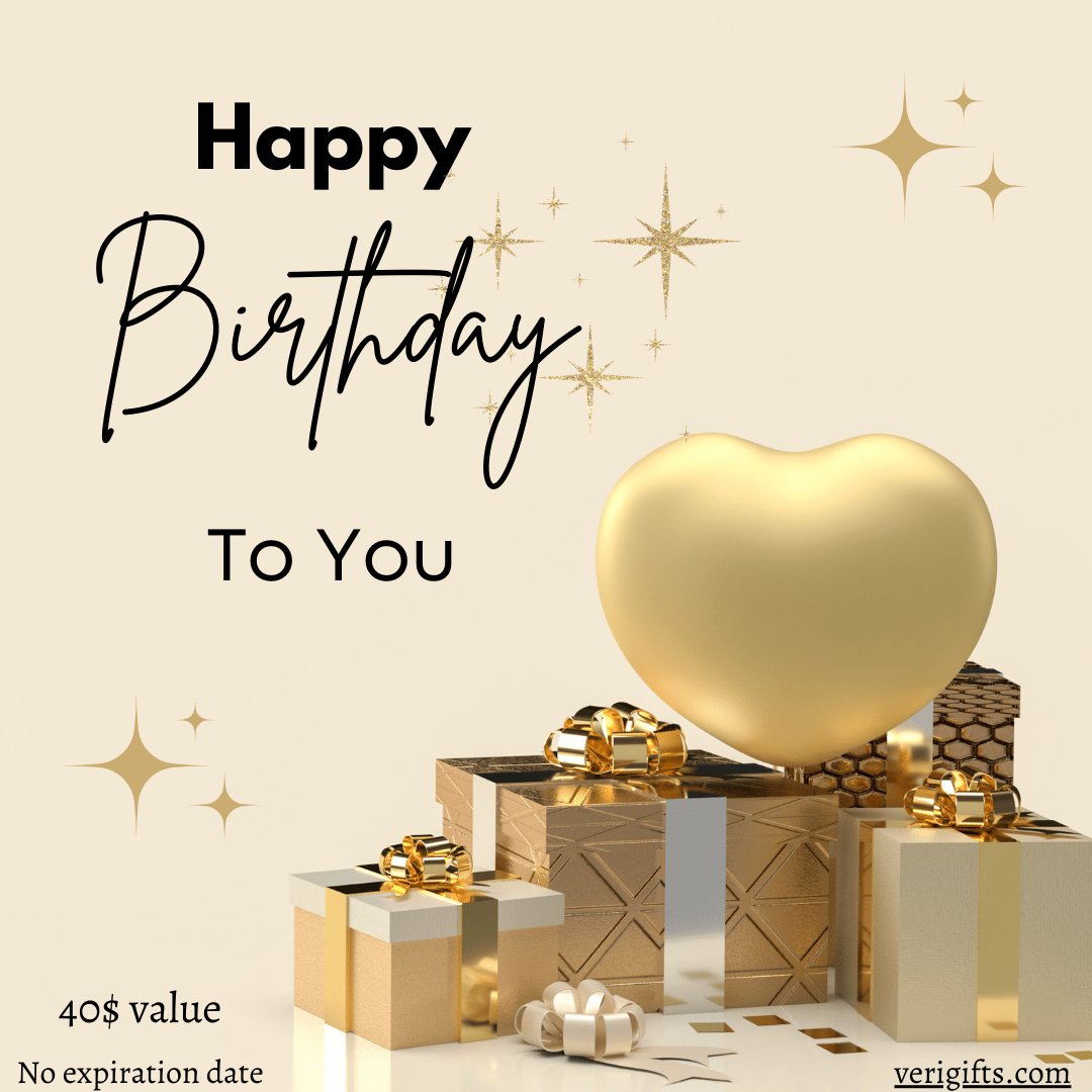 Verigifts Birthday Celebration Gift Card for friends