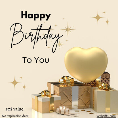 'Happy Birthday to You' themed Verigifts Gift Card