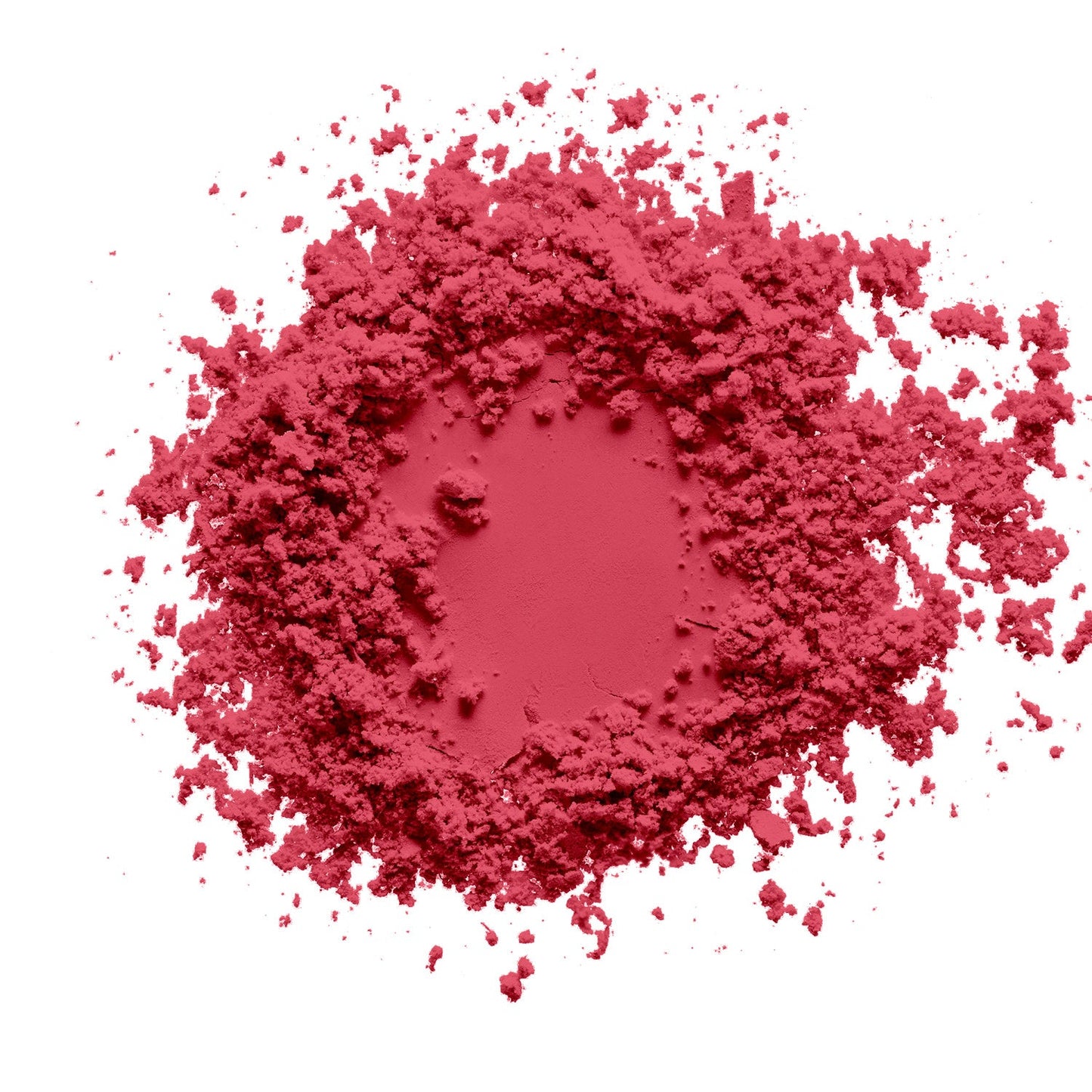 a swatch of blossom tone of a vegan high quality pigmented talc free blush on a white canvas