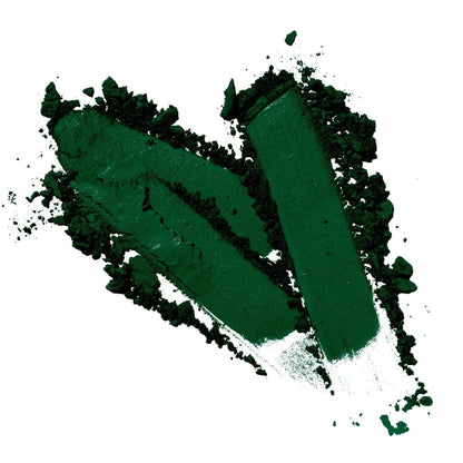 Vibrant green cruelty-free matte eyeshadow on a pristine background