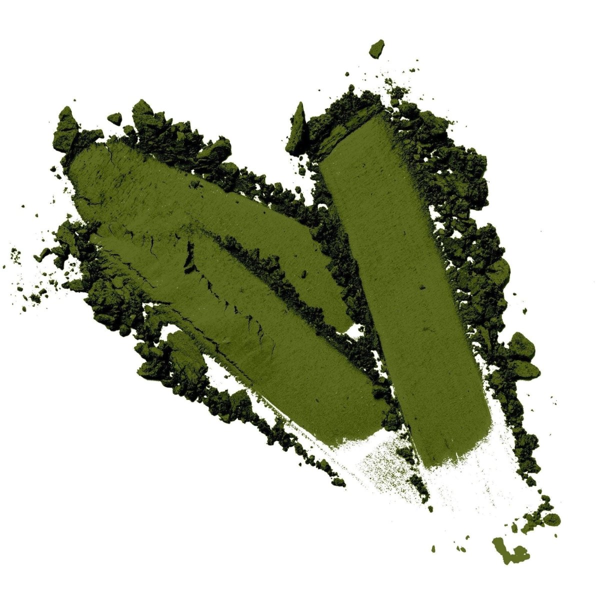 Isolated shot of green vegan matte eyeshadow on a white surface