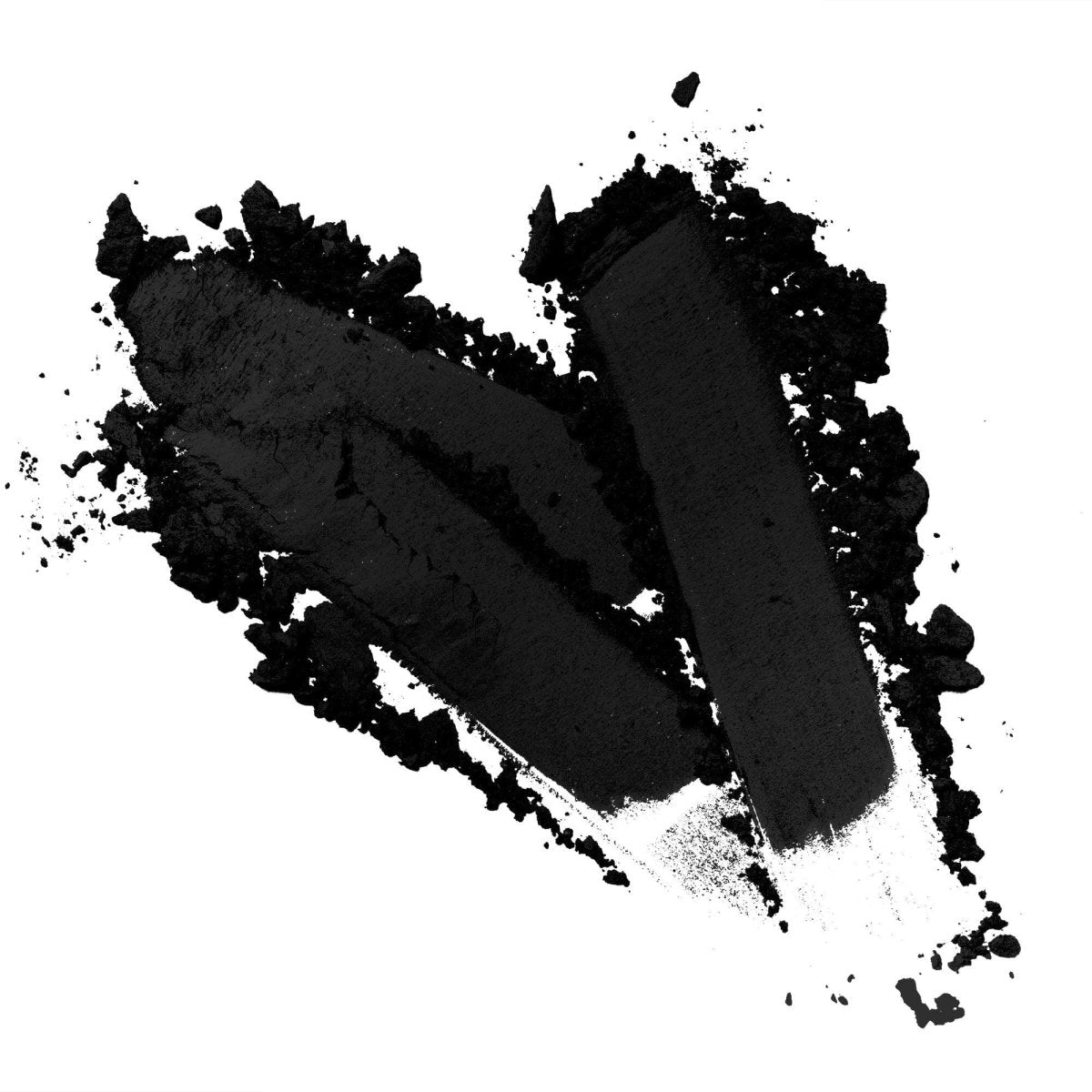 A black vegan matte eyeshadow displayed against a white backdrop