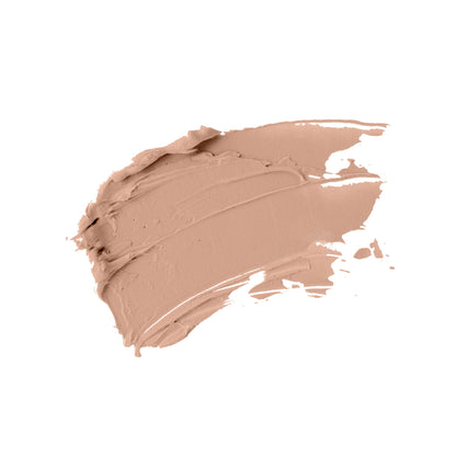 swatch of an extra light porcelain color tone o liquid foundation on a white canvas