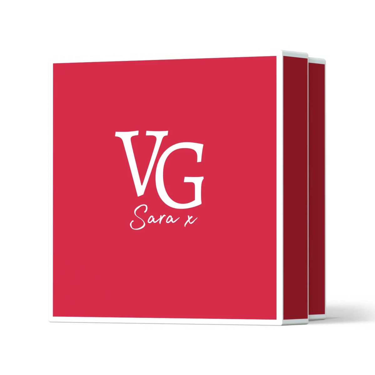 red-beauty box Vg sarax for any celebration on a white canva