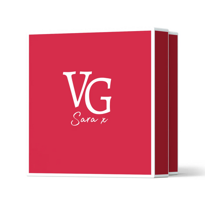 red-beauty box Vg sarax for any celebration on a white canva