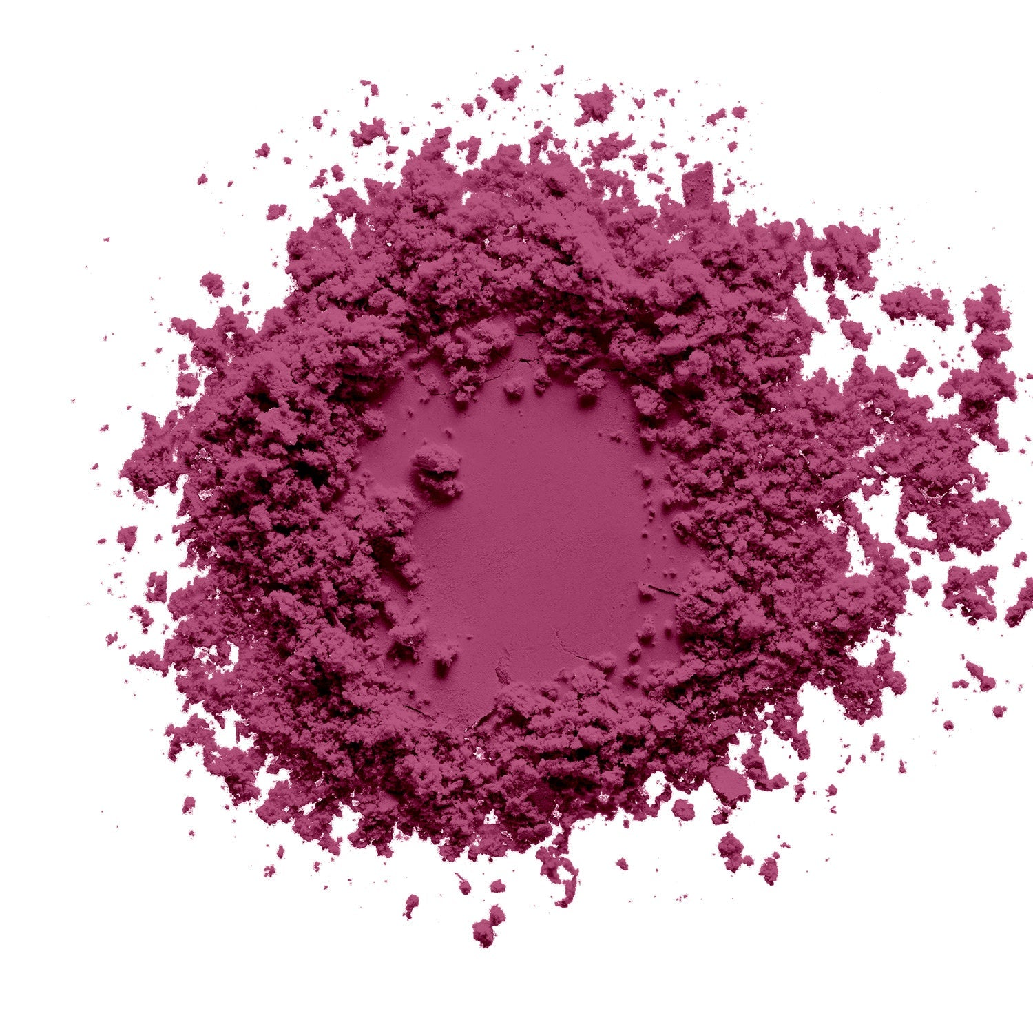 a swatch of radical violet tone of a vegan high quality pigmented talc free blush on a white canvas