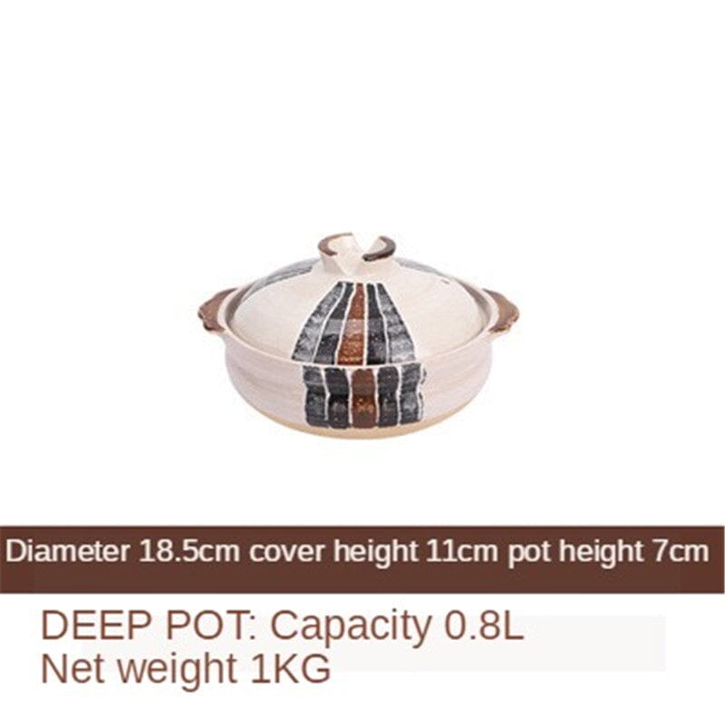 specific dimensions of a ceramic deep pot casserole