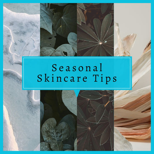 seasonal skincare tips message in a seasonal painting