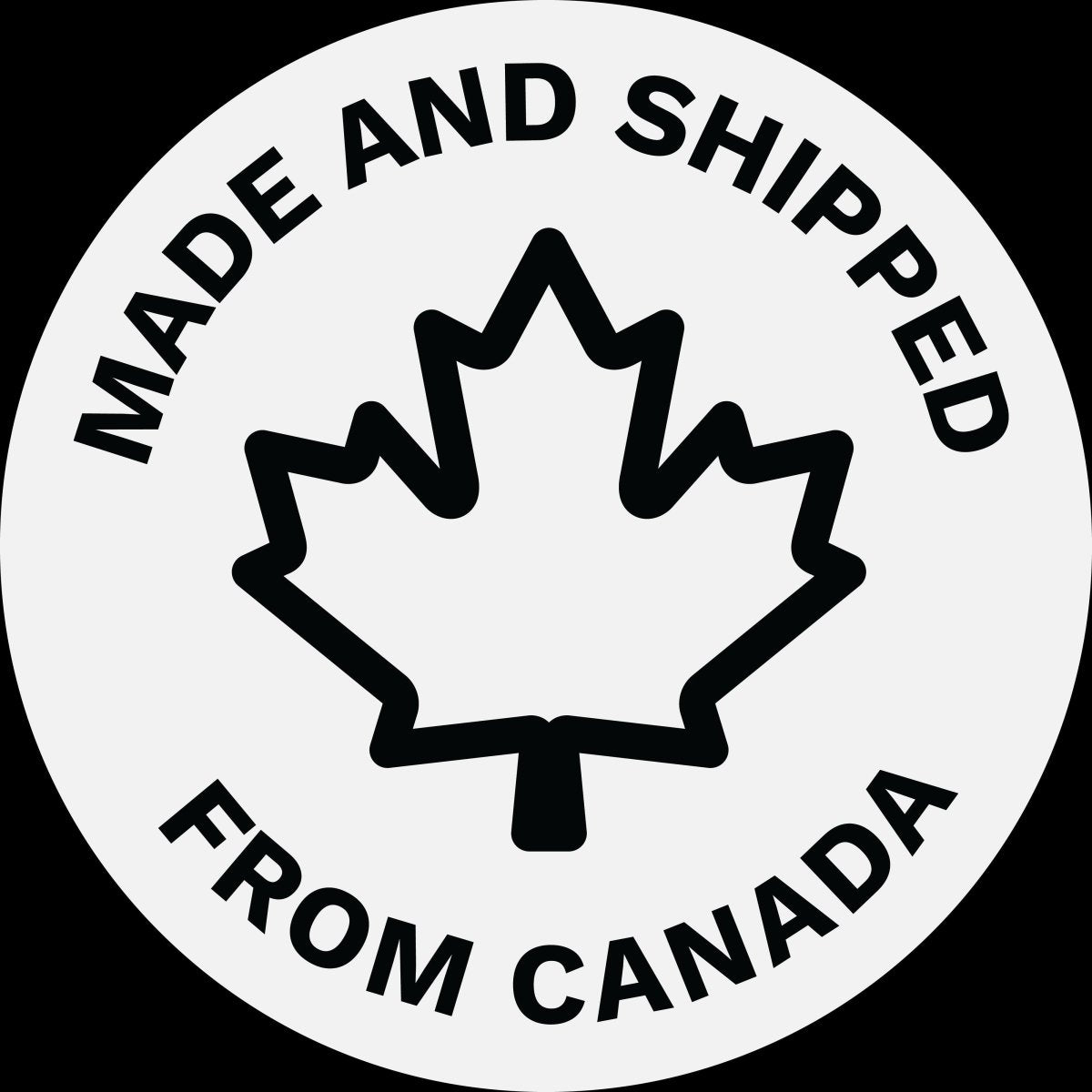 Label indicating the face clay mask is made and shipped from Canada