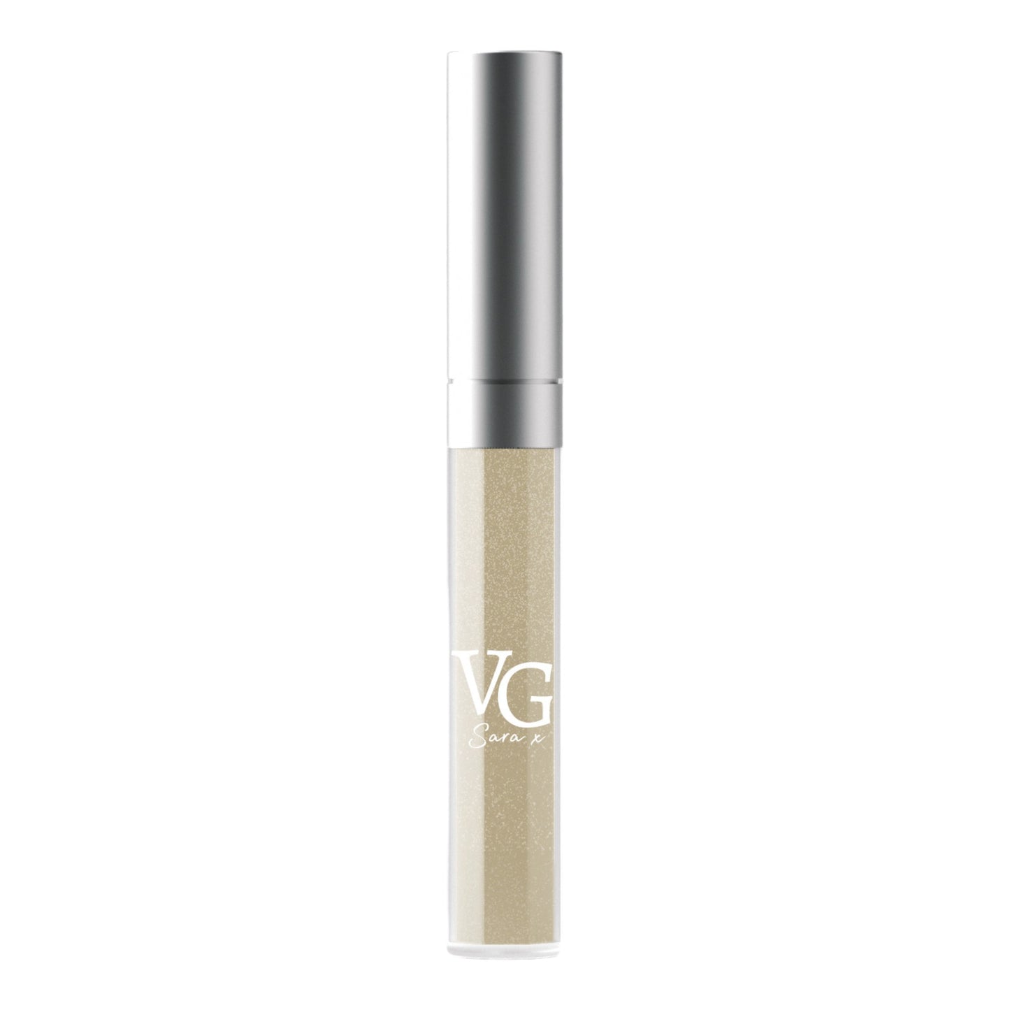 Galactic Lip Gloss encased in white with Cosmic Glow's silver emblem