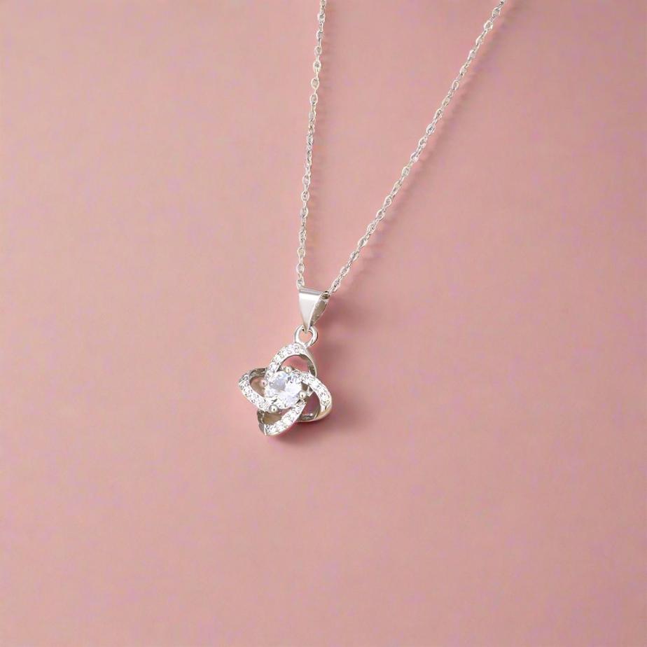 A silver heart necklace for moms gifting