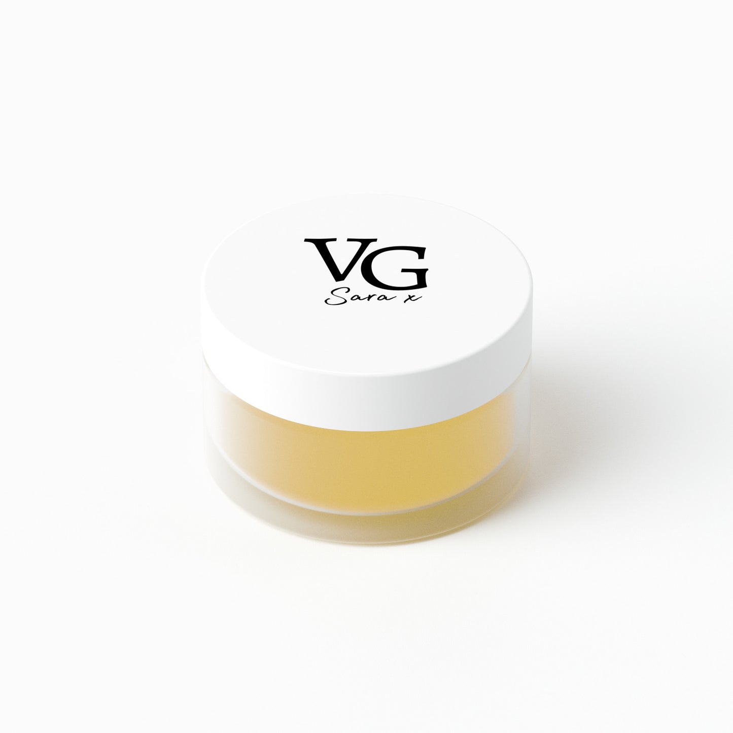 A container of cruelty-free Vitamin E lip conditioner on a white background