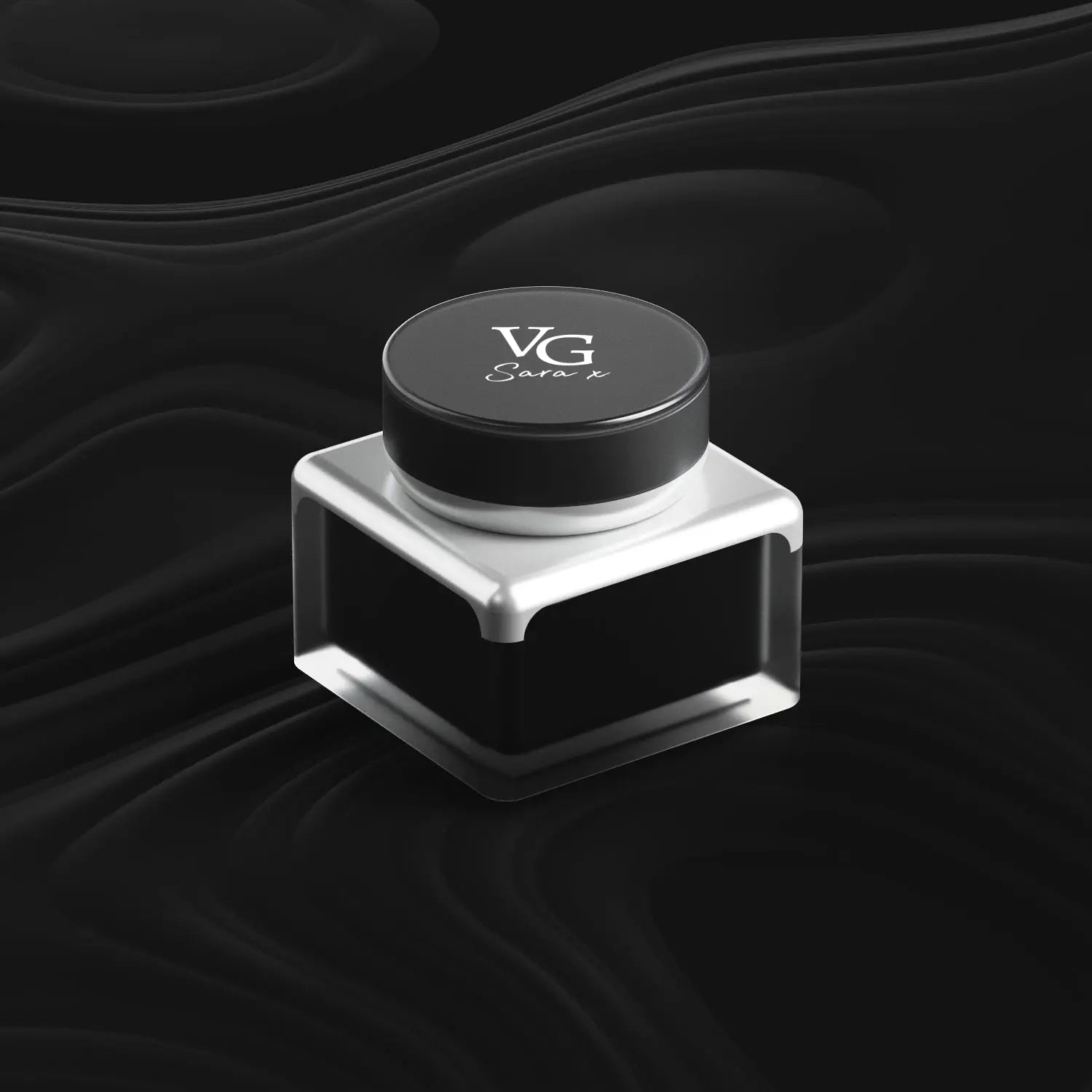 Eye cream for men with antioxidant properties in an elegant container with the logo VG sara x