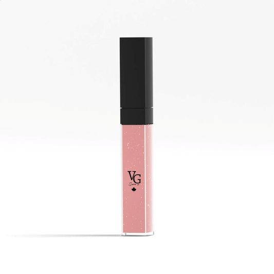 rose liquid lipstick with logo in a white canva