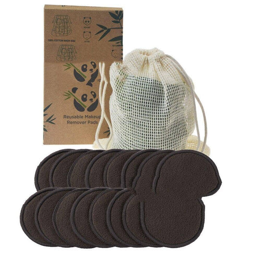 Bamboo fiber makeup remover pads in packaging with panda design