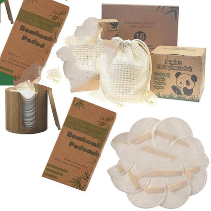 Assorted bamboo fiber facial pads with eco-friendly material
