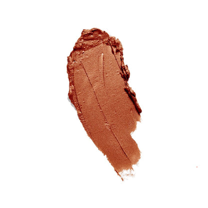 Natural-Cruelty-Free satin cooper lipstick presented on a pristine white background