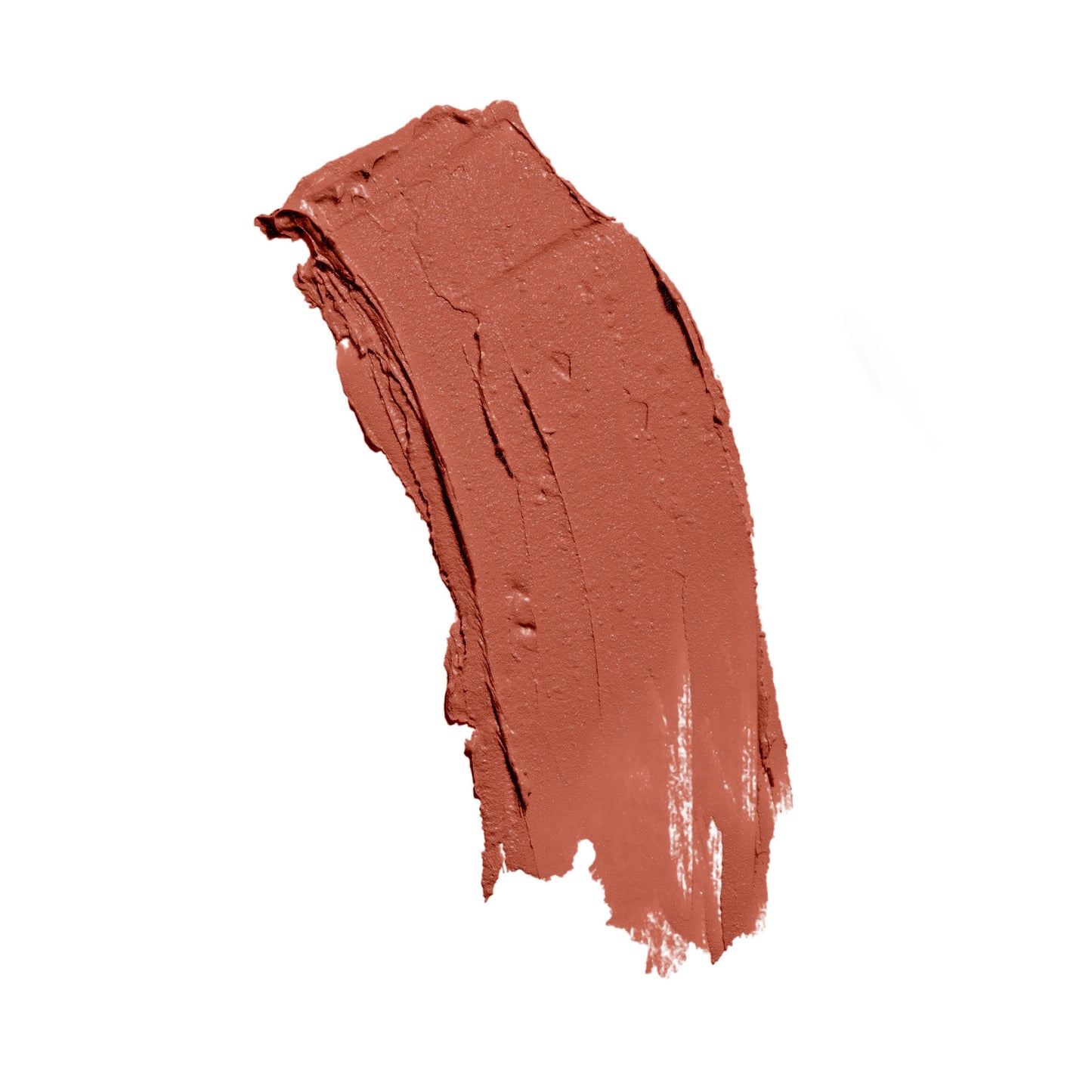 natural brown hue satin lipstick close-up on a white background