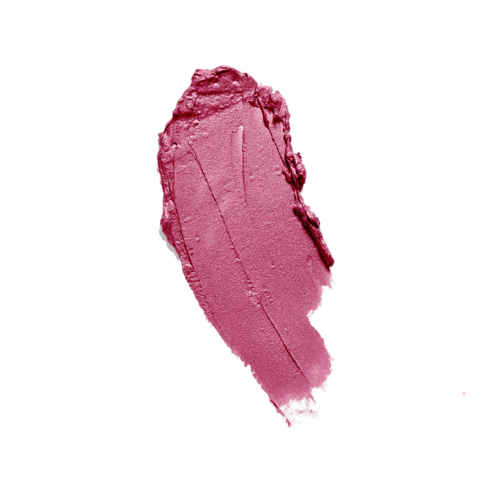 Close-up view of a Natural-Cruelty-Free satin rose lipstick against a white background