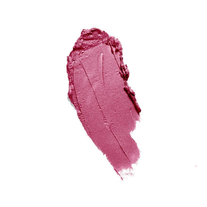 Close-up view of a Natural-Cruelty-Free satin rose lipstick against a white background