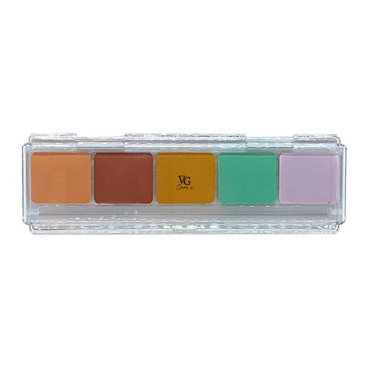 Vegan concealer palette encased in transparent packaging