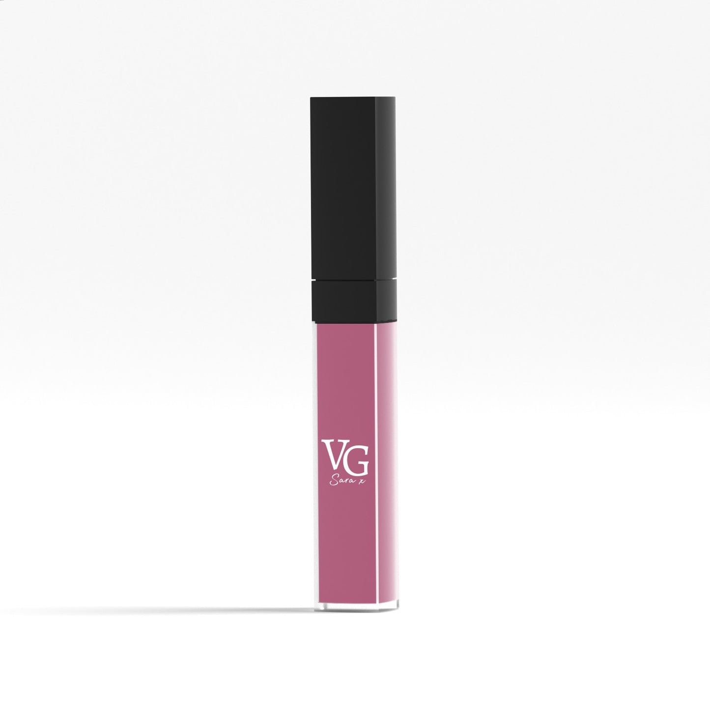 Pink vegan liquid lipstick with VG branding