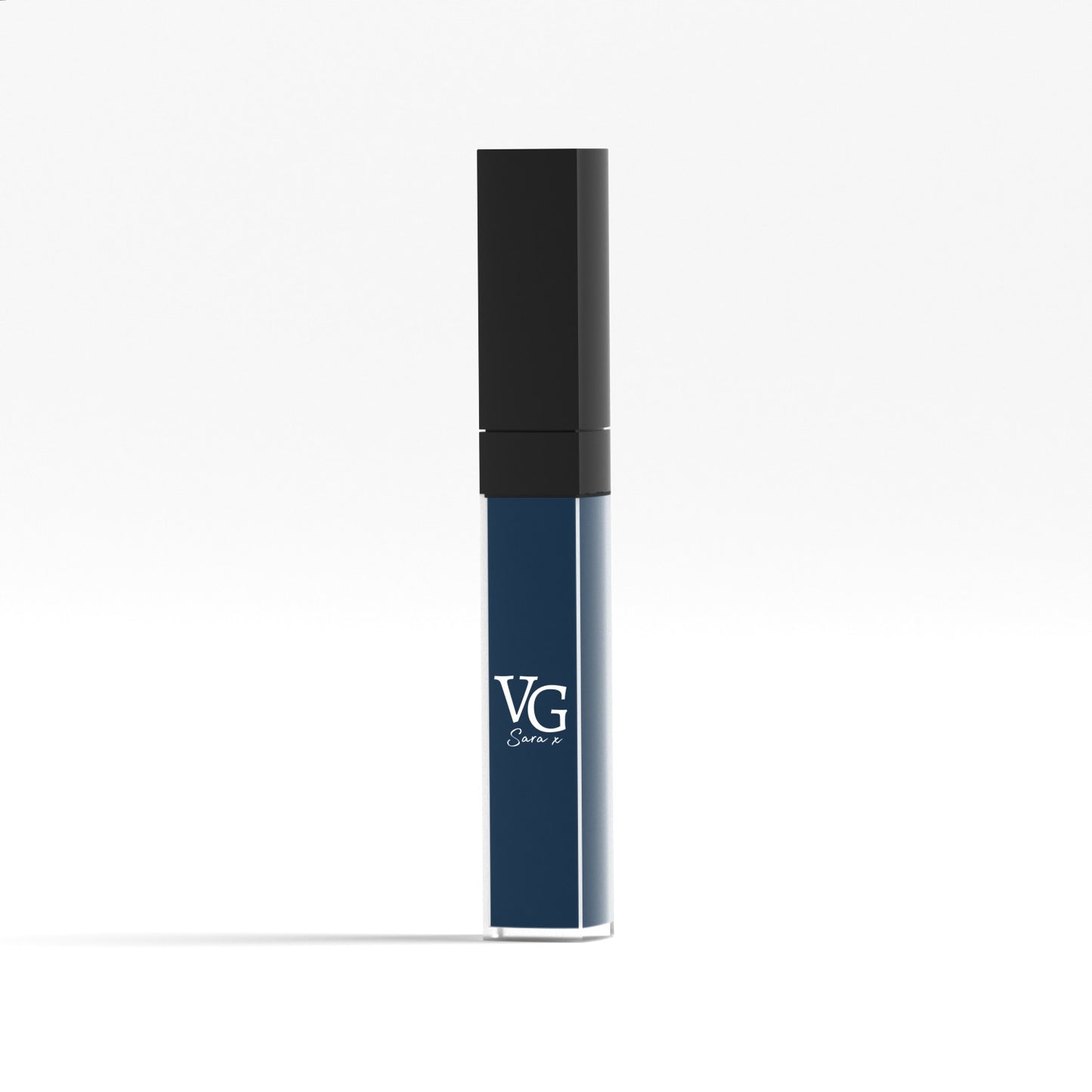 VG vegan liquid lipstick in a bold blue color