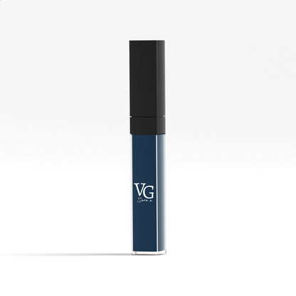 VG vegan liquid lipstick in a bold blue color