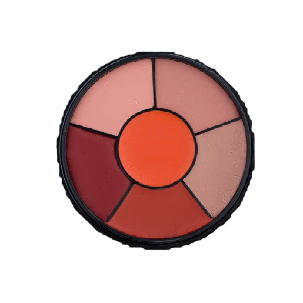 round wheel of orange type color lip gloss VG Sara x