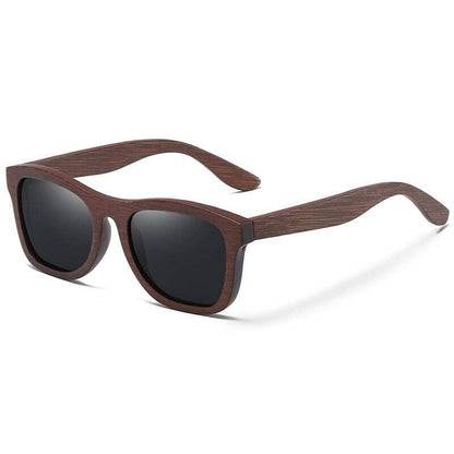 Bamboo Retro Polarized Sunglasses with natural wood finish