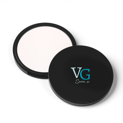 vegan highlighter cream black container opened