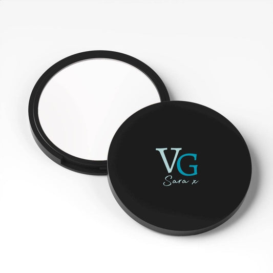 black container of cruelty-free translucent compact powder with logo