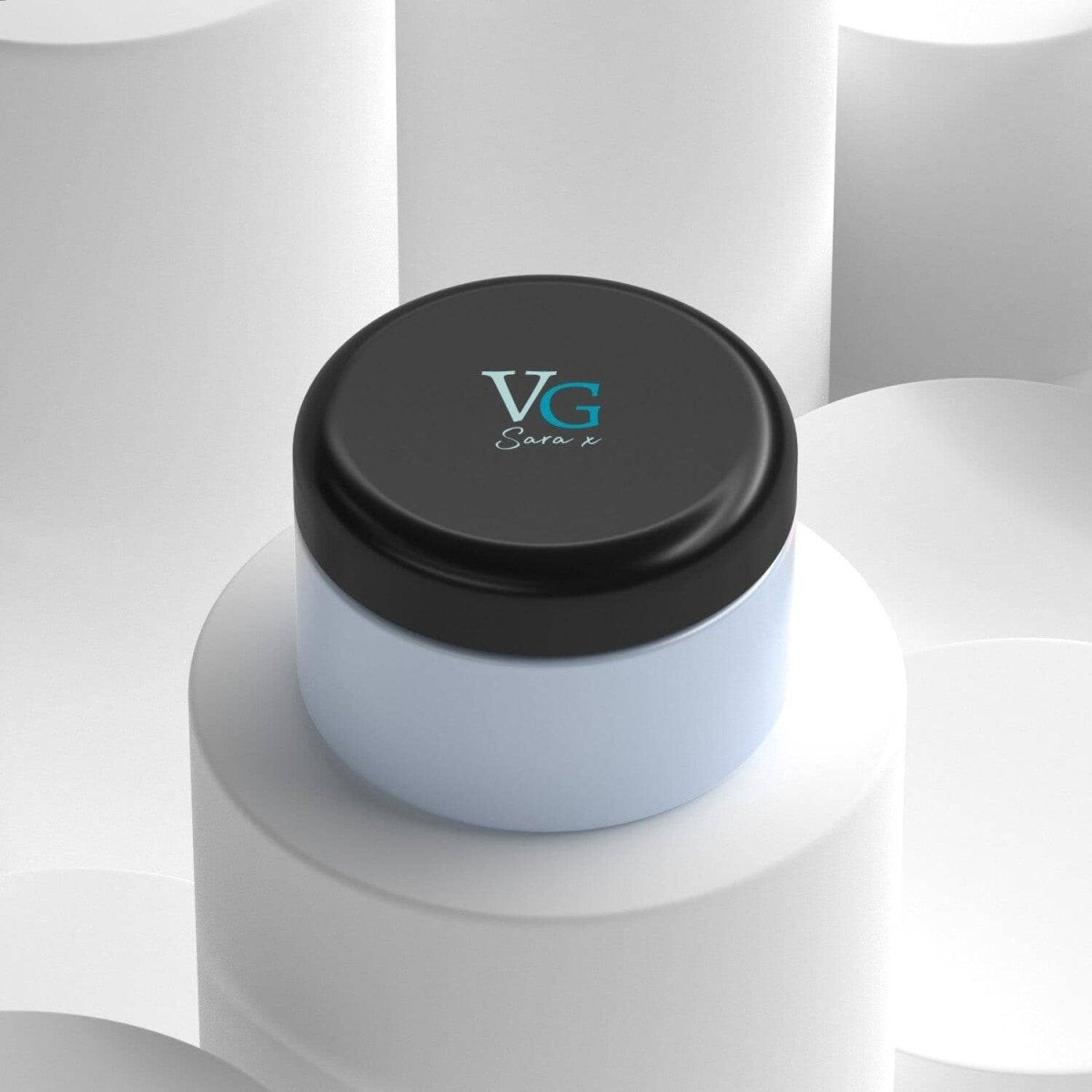 Jar of Face & Body Hydrant cream on a pristine white tabletop
