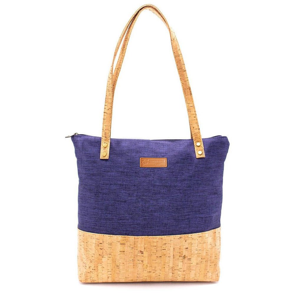 eco-friendly handmade blue marin corkwomen's handbag