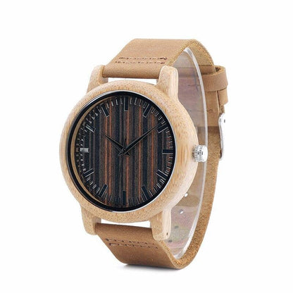 Men's Luxury Quartz Bamboo Watch