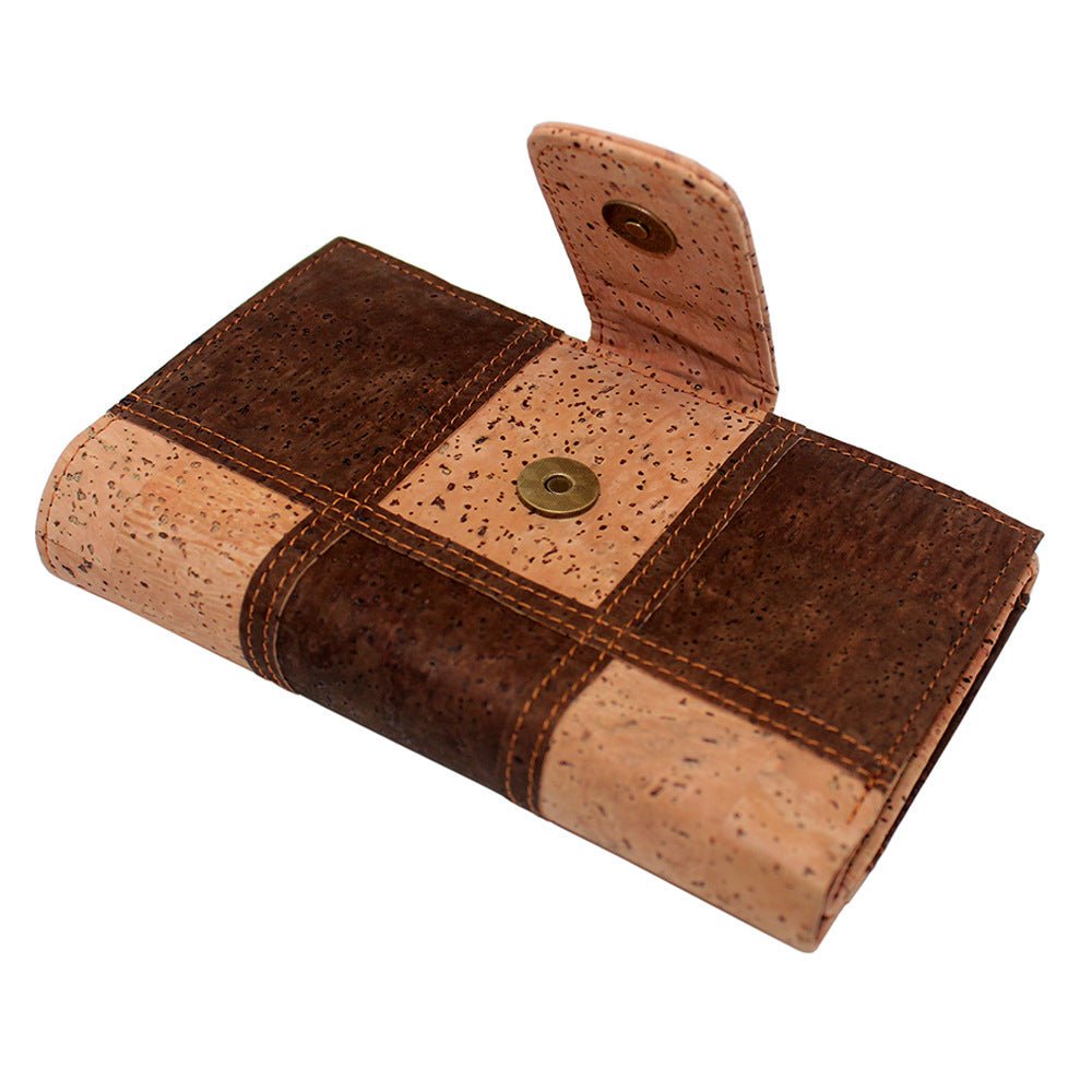 Small cork cell wallet-unisex-eco open buckle