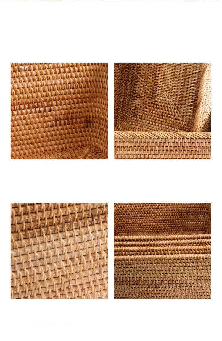 focal point of how a rattan storage basket is made of