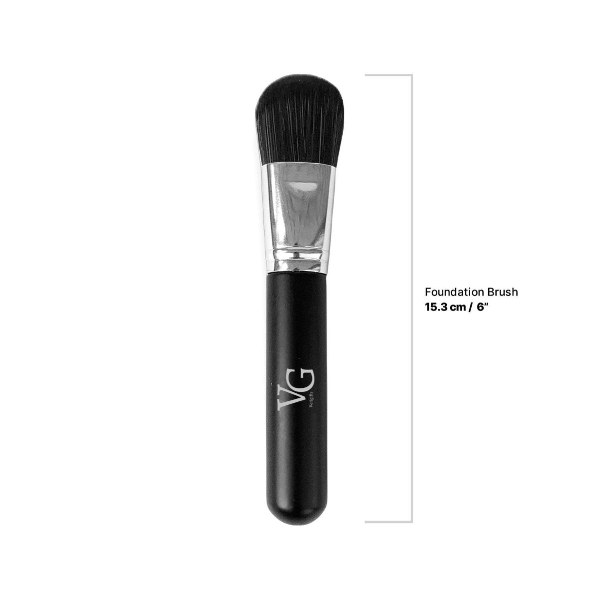 vegan fiber foundation brush with a logo