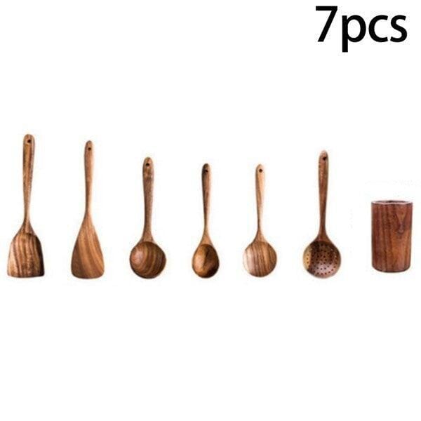 High quality wood spatulas with a bucket